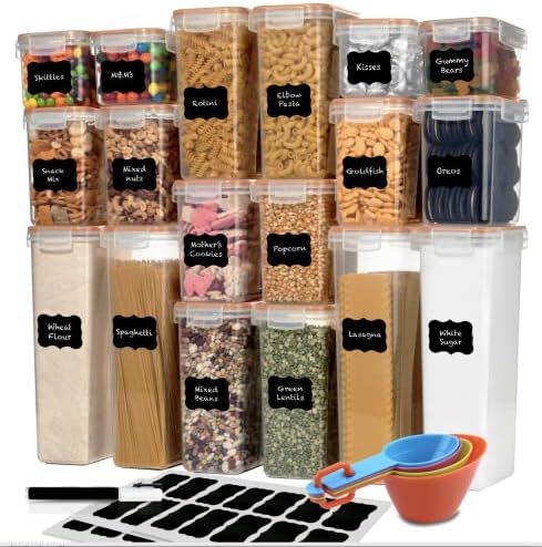 Vtopmart 32pcs Airtight Food Storage Containers Set, BPA Free Plastic Kitchen and Pantry Organiza... | Amazon (US)