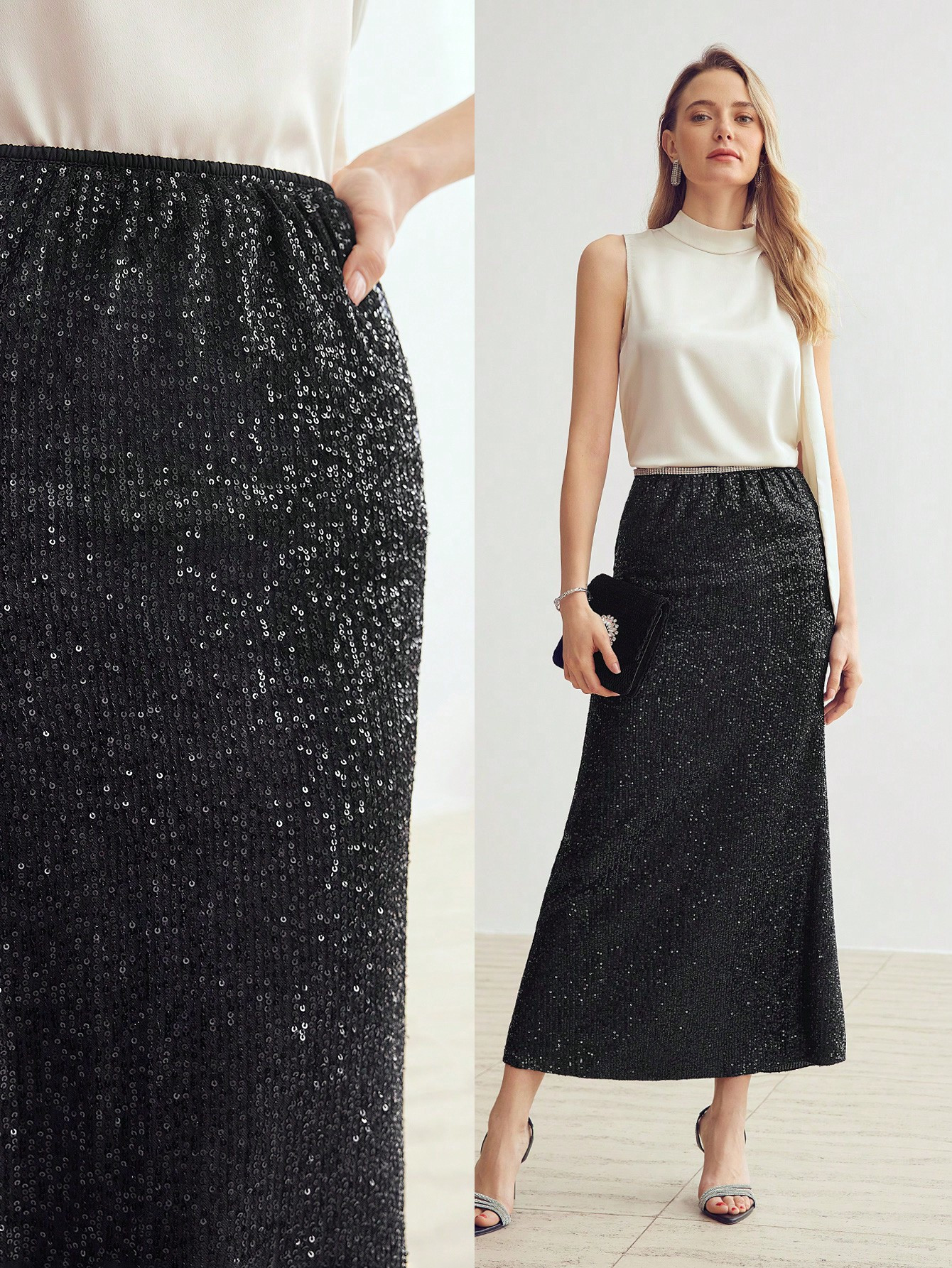 MOTF PREMIUM SEQUIN MERMAID SKIRT | SHEIN | SHEIN