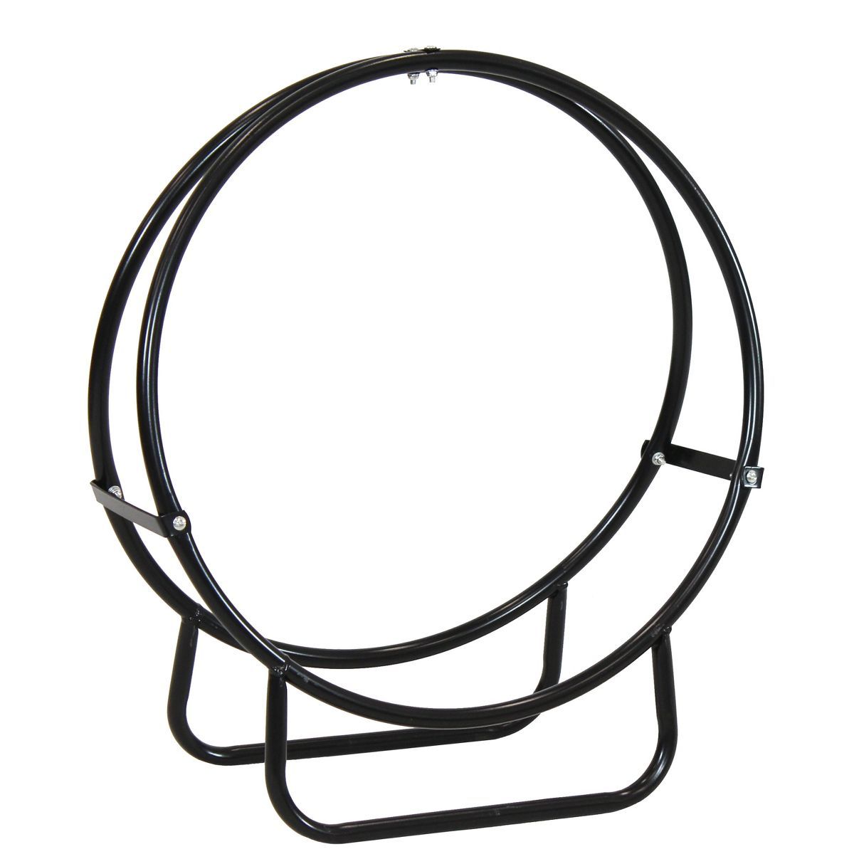 Sunnydaze Indoor/Outdoor Steel Round Fire Pit or Fireplace Firewood Log Hoop Rack Holder - Black | Target