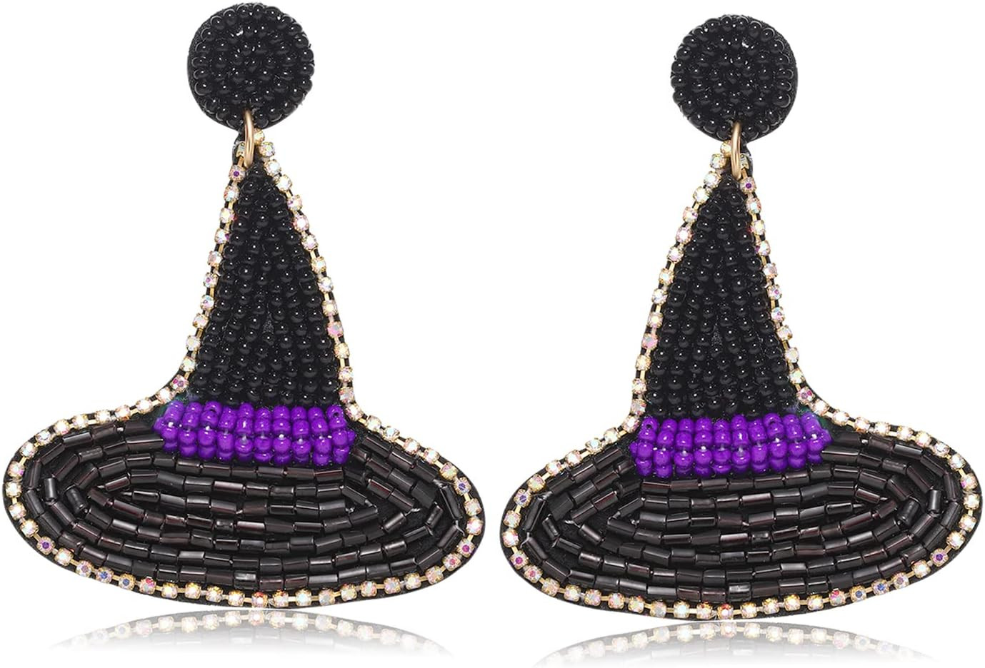 Halloween Earrings Beaded Pumpkin Bat Boo Heart Witch Hat Ghost Drop Earrings for Women Handmade Lightweight Halloween Costume Party Statement Earrings Jewelry Gifts andmade Lightweight Halloween Costume Party Statement Earrings Jewelry Gifts | Amazon (US)