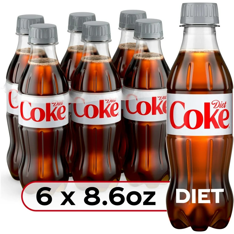 Diet Coke Diet Soda Pop, 8.55 fl oz Bottles, 6 Pack | Walmart (US)
