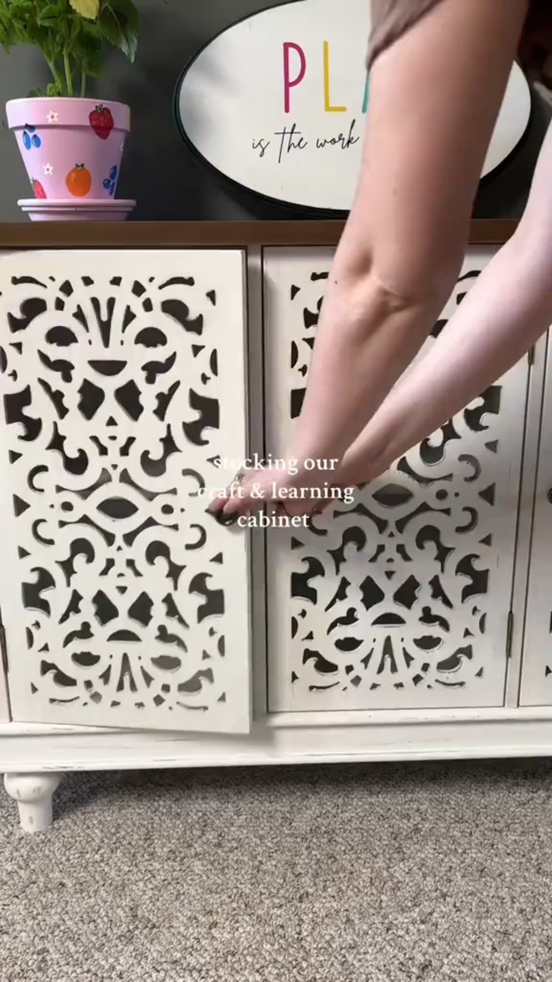 Stocking our craft and learning cabinet 

#LTKHome #LTKFamily #LTKKids