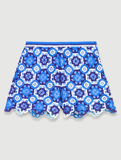 Three-tone crochet shorts | Maje US | Maje US