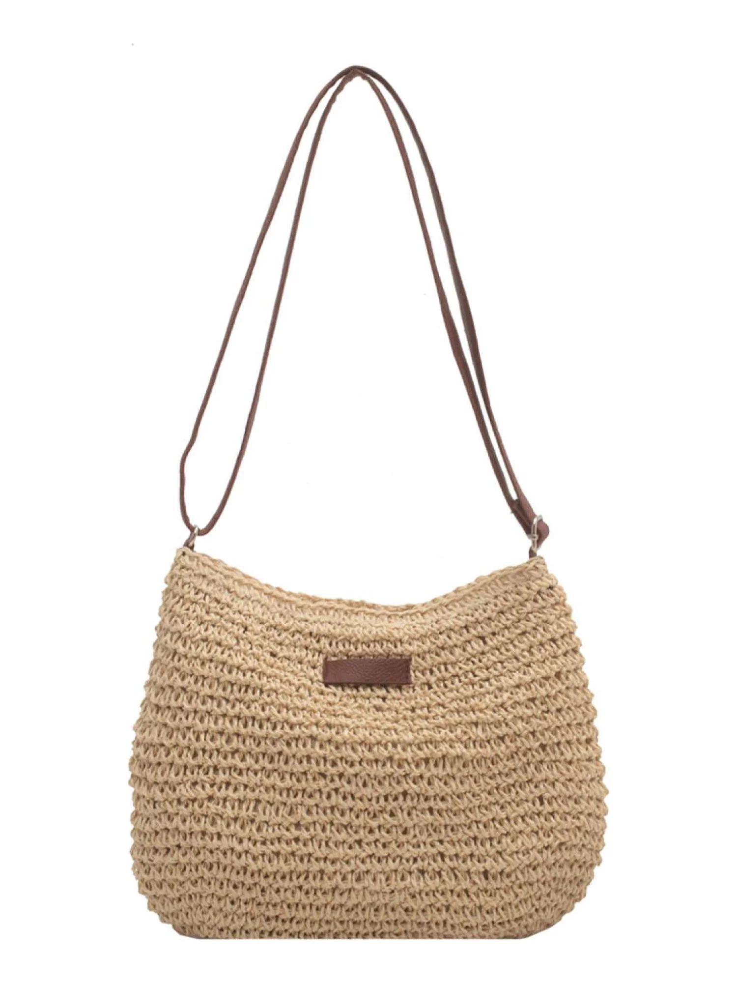 Pinfect Summer Straw Crossbody Bag Women Beach Holiday Woven Shoulder Handbag Purses | Walmart (US)