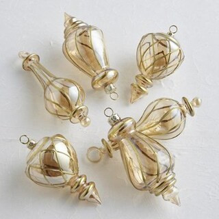 Spiral Glass Ornament, Set of Six | Frontgate | Frontgate