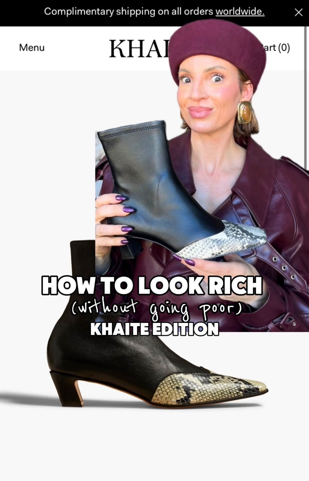 Khaite look for less!! Love the Benny belt? Or the Julius earrings? Or the Nevada boots or the gorgeous snake bag? I got you!😎 jacket is sadly sold out, but I linked some very similar looking ones below. Hat is also sold out and it’s from the Frankie shop. Earrings are from Tame New York! (Can’t link)

#LTKFindsUnder100 #LTKStyleTip #LTKShoeCrush