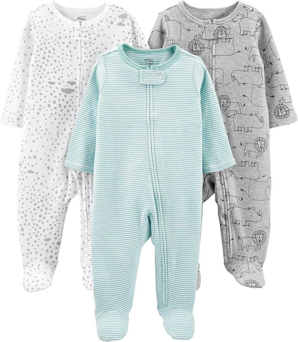 Simple Joys by Carter's Unisex Baby 3-Pack Neutral Sleep and Play | Amazon (US)