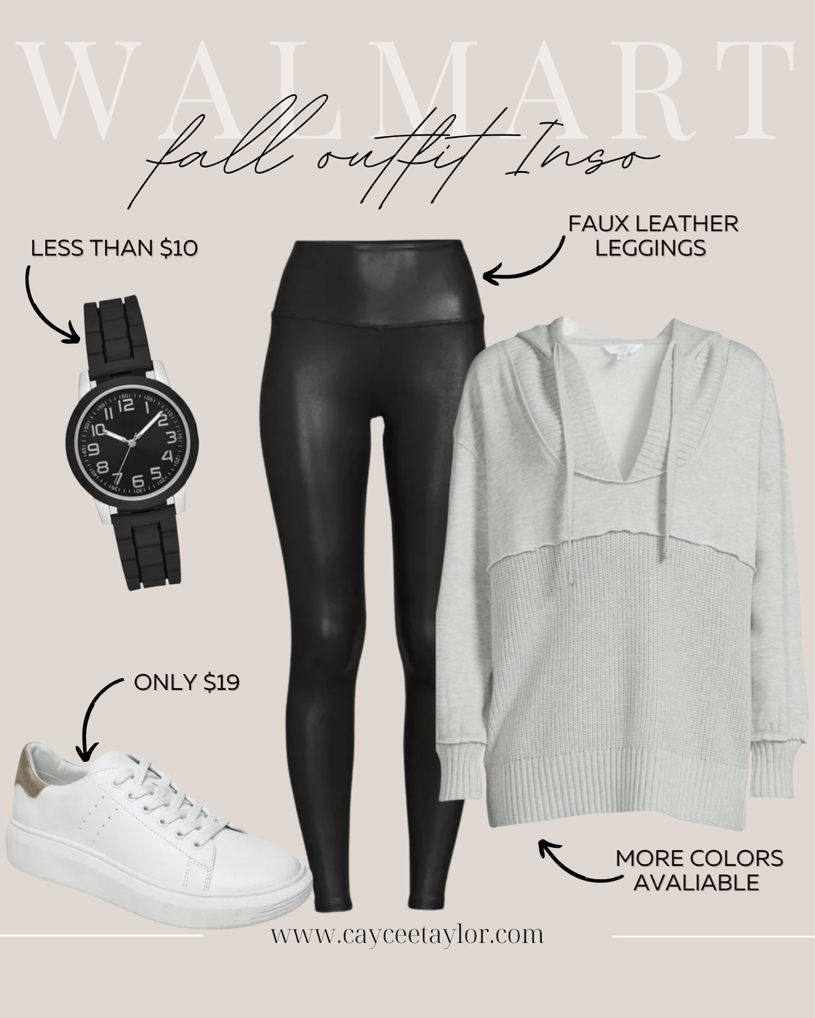 leather leggings - workout clothes - cute casual - white sneakers - outfit for sports mom - fall fashion - fall outfit - fall clothes - walmart fashion 

#LTKHoliday #LTKunder50 #LTKSeasonal