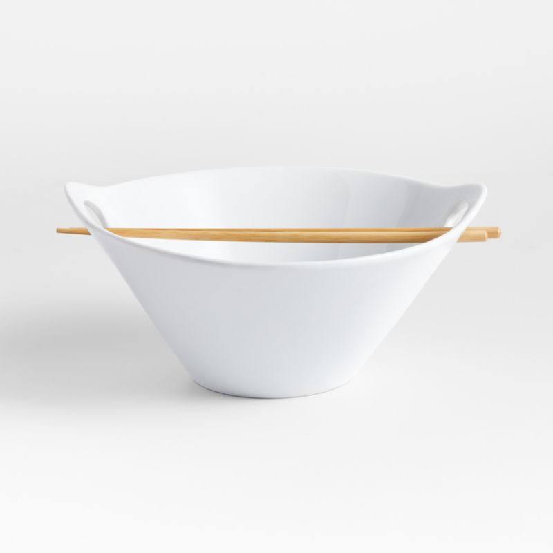 Kai 11" Noodle Bowl with Chopsticks + Reviews | Crate & Barrel | Crate & Barrel