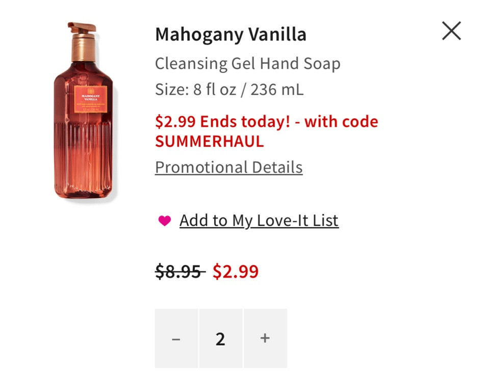 Most soap $2.99 ✨