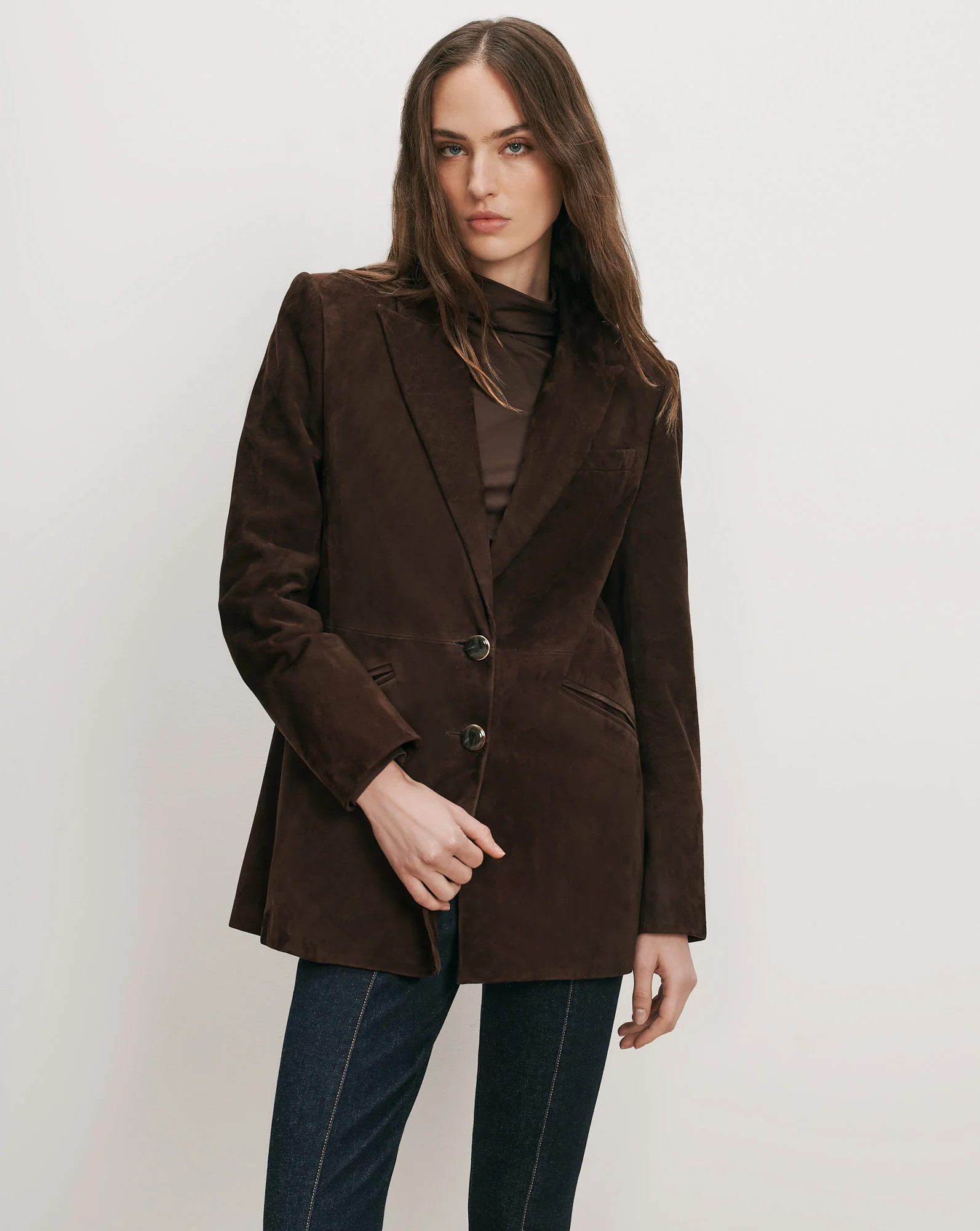 Maci Suede Dickey Jacket | Veronica Beard