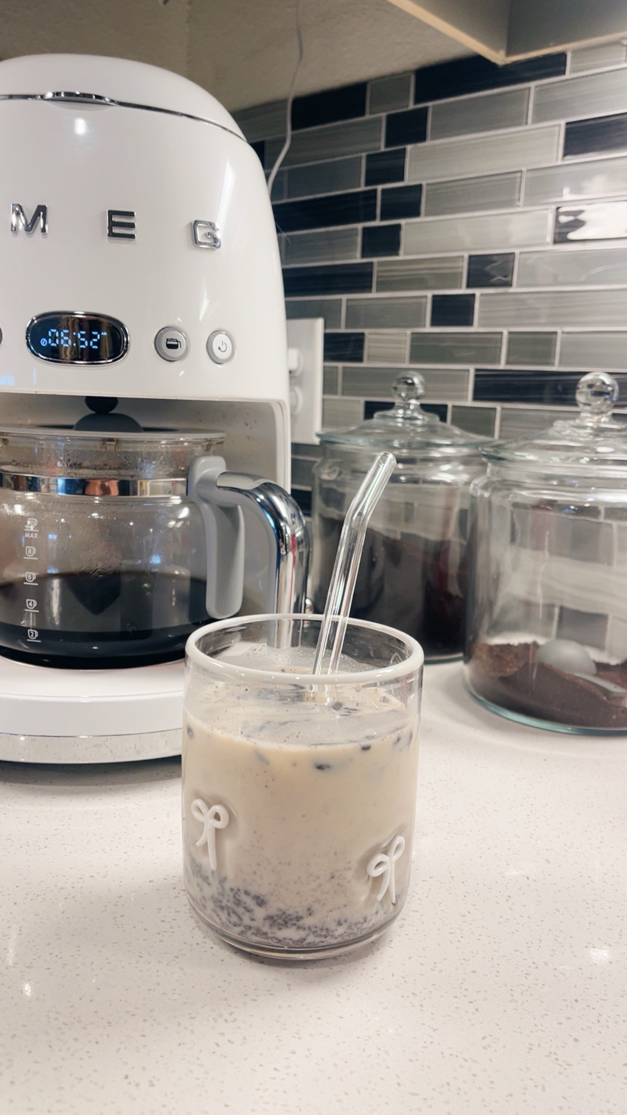 Make my favorite at home latte with me, inspired by La La Lands Cookie n Dream Latte!🍪

Ingredients:
Thin Oreos 
Sugar free vanilla Torani
2% milk
Espresso

drinking glasses  coffee glasses  iced latte glasses  girly drinking glass  Anthropologie home  Anthropologie drinking glass

#LTKFindsUnder50 #LTKHome #LTKSeasonal