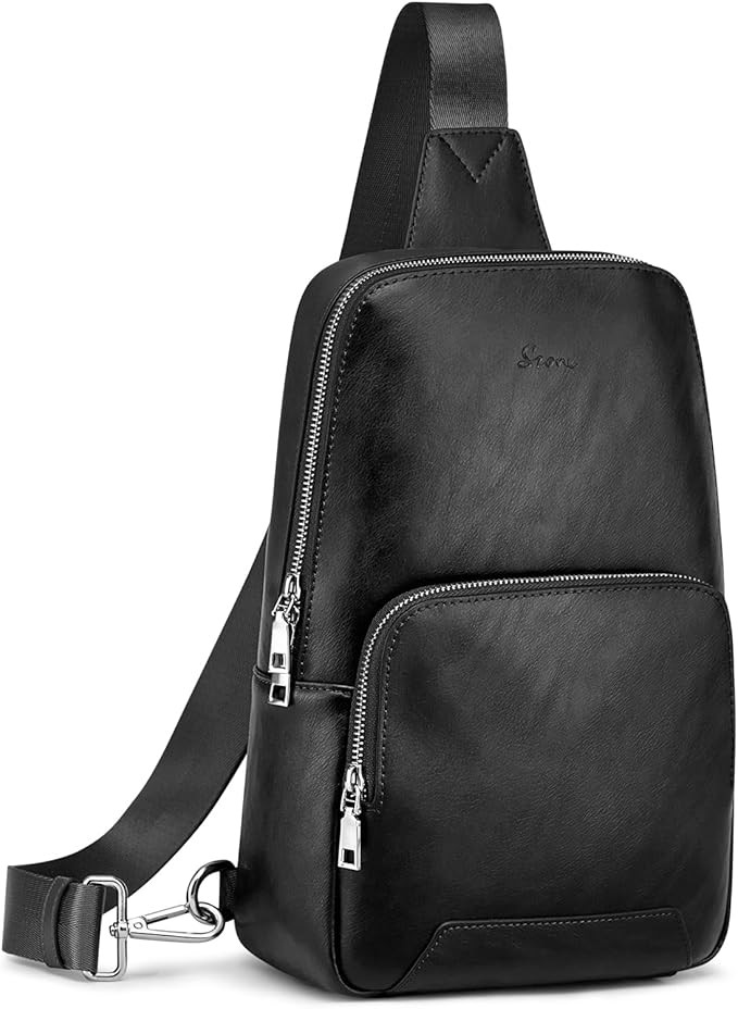 S-ZONE Sling Bag for Women Men RFID Blocking Genuine Leather Crossbody Purses | Amazon (US)