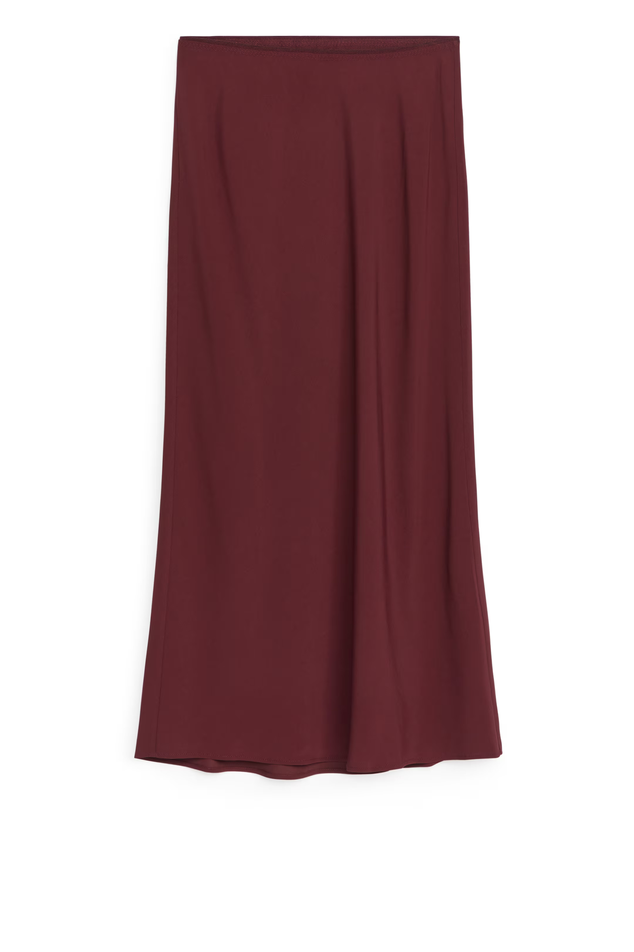 Satin Maxi Skirt - Regular waist - Maxi - Burgundy - Ladies | H&M GB | H&M (UK, MY, IN, SG, PH, TW, HK)