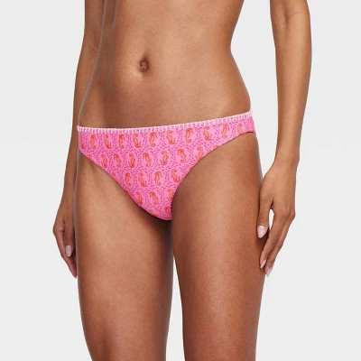 Women's Seahorse/Multi Stripe Reversible Bikini Bottom Pink - Roller Rabbit x Target XXS | Target