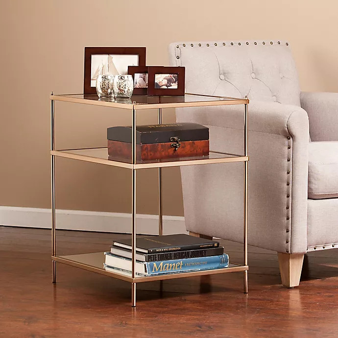 Southern Enterprises Knox Side Table in Gold | Bed Bath & Beyond | Bed Bath & Beyond
