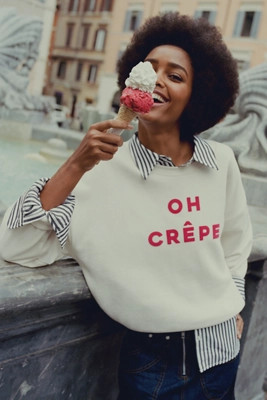 Maeve x Jordan Nickson Oh Crepe Sweatshirt | Anthropologie (US)