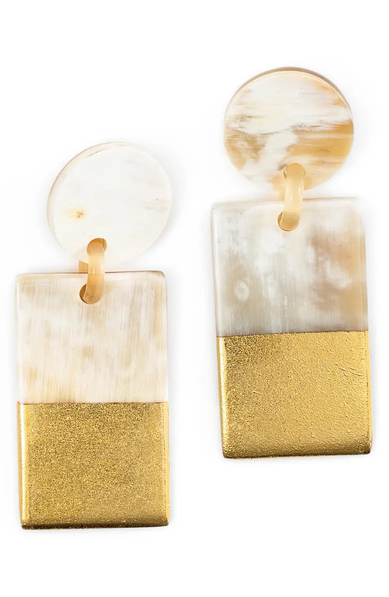 Goldtone Horn Statement Earrings | Nordstrom