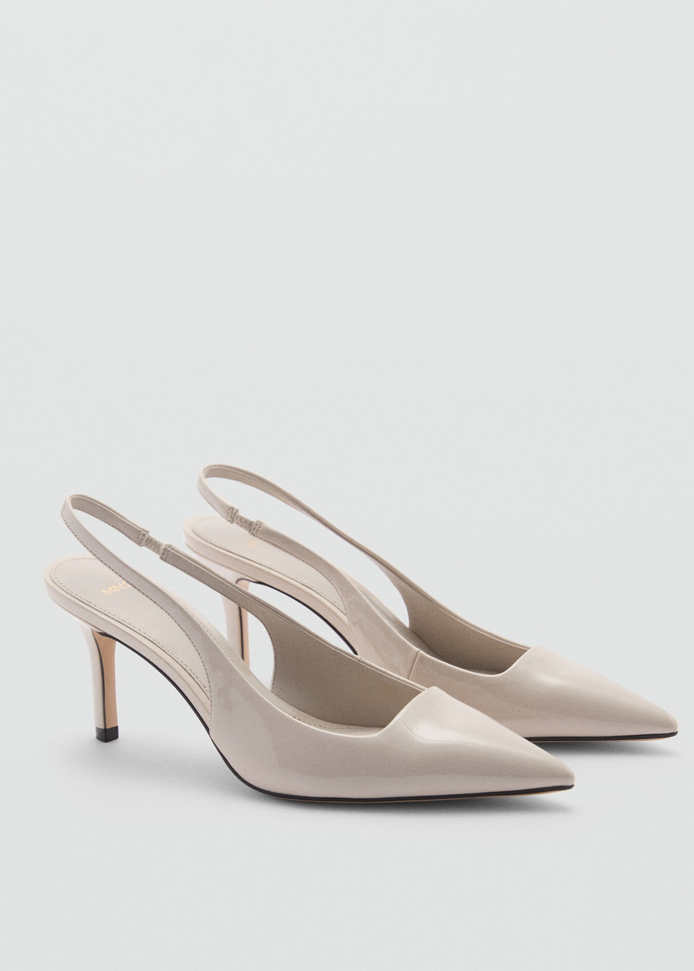 Patent leather-effect heeled shoes | MANGO (US)