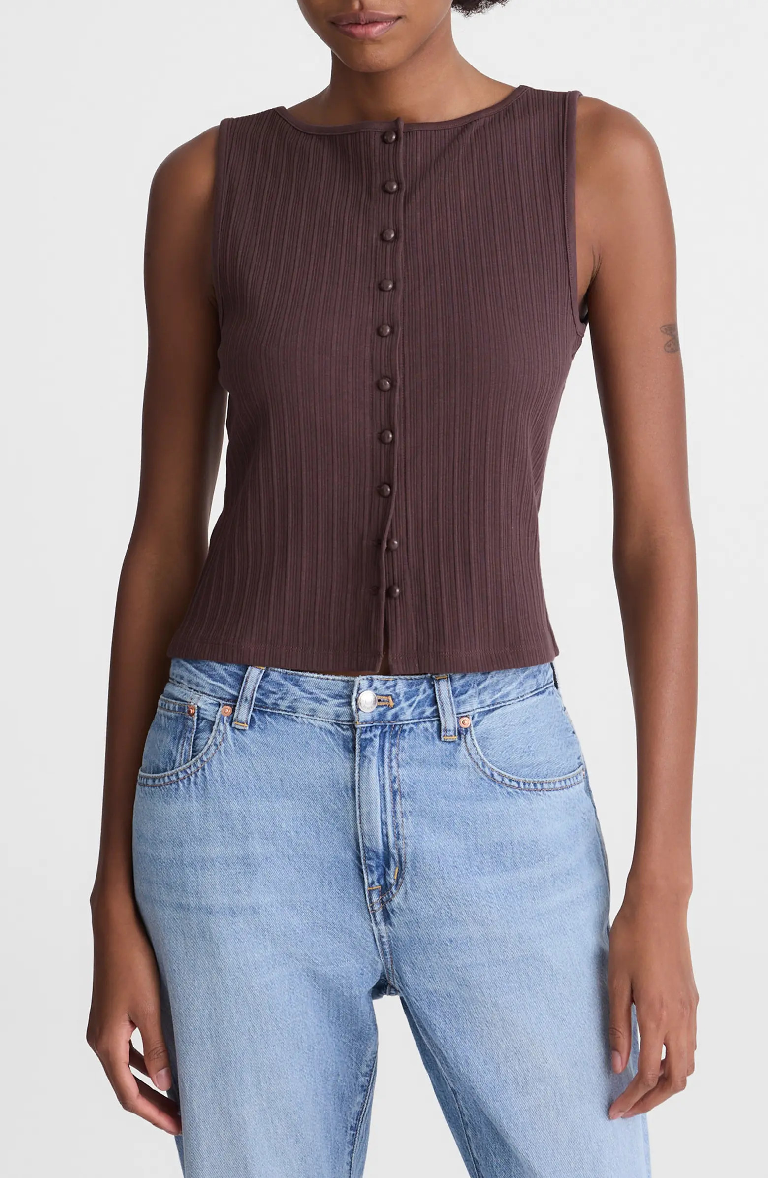 Rib Crewneck Vest Tank | Nordstrom