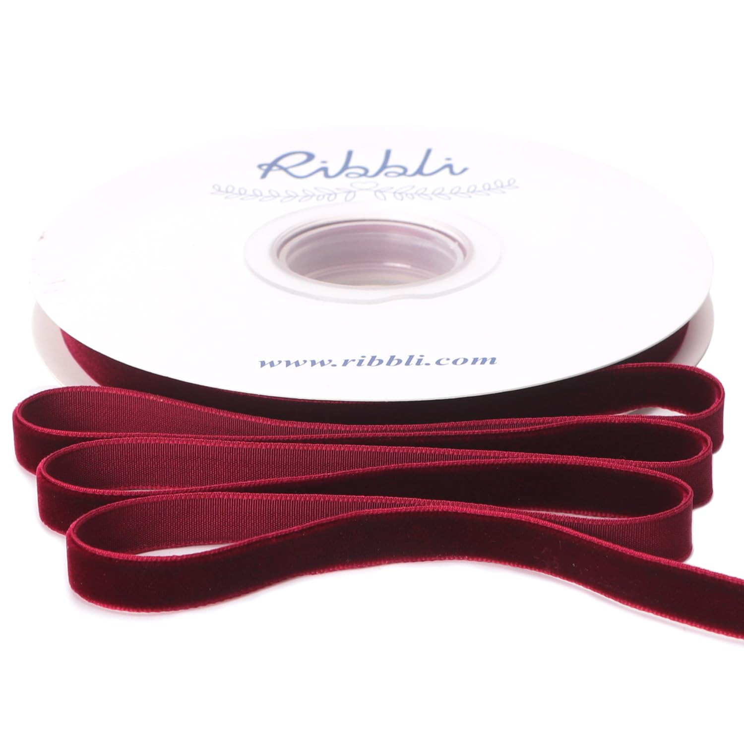 Ribbli Burgundy Velvet Ribbon 3/8 Inches Continuous10 Yard Spool Red Christmas Ribbon for Gift Wr... | Amazon (US)