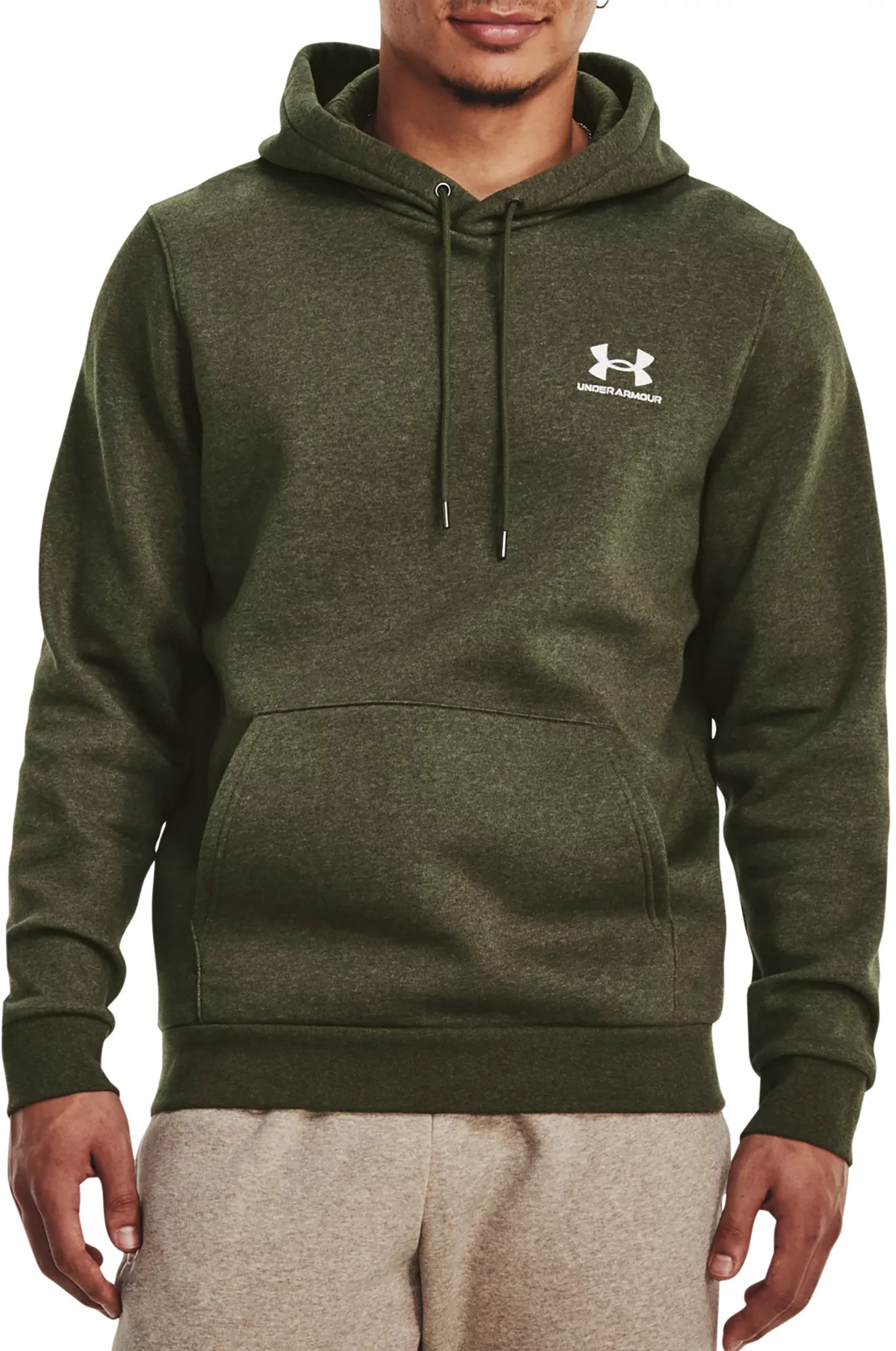 Under Armour Men's Icon Fleece Hoodie, 3XL, Marine Od Green/White | Going Going Gone