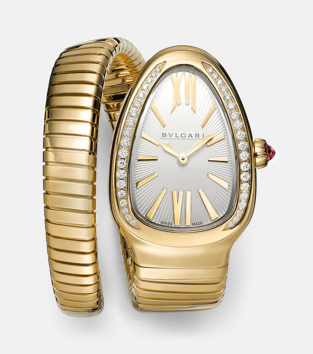 Serpenti Tubogas 18kt gold watch with diamonds | Mytheresa (US/CA)
