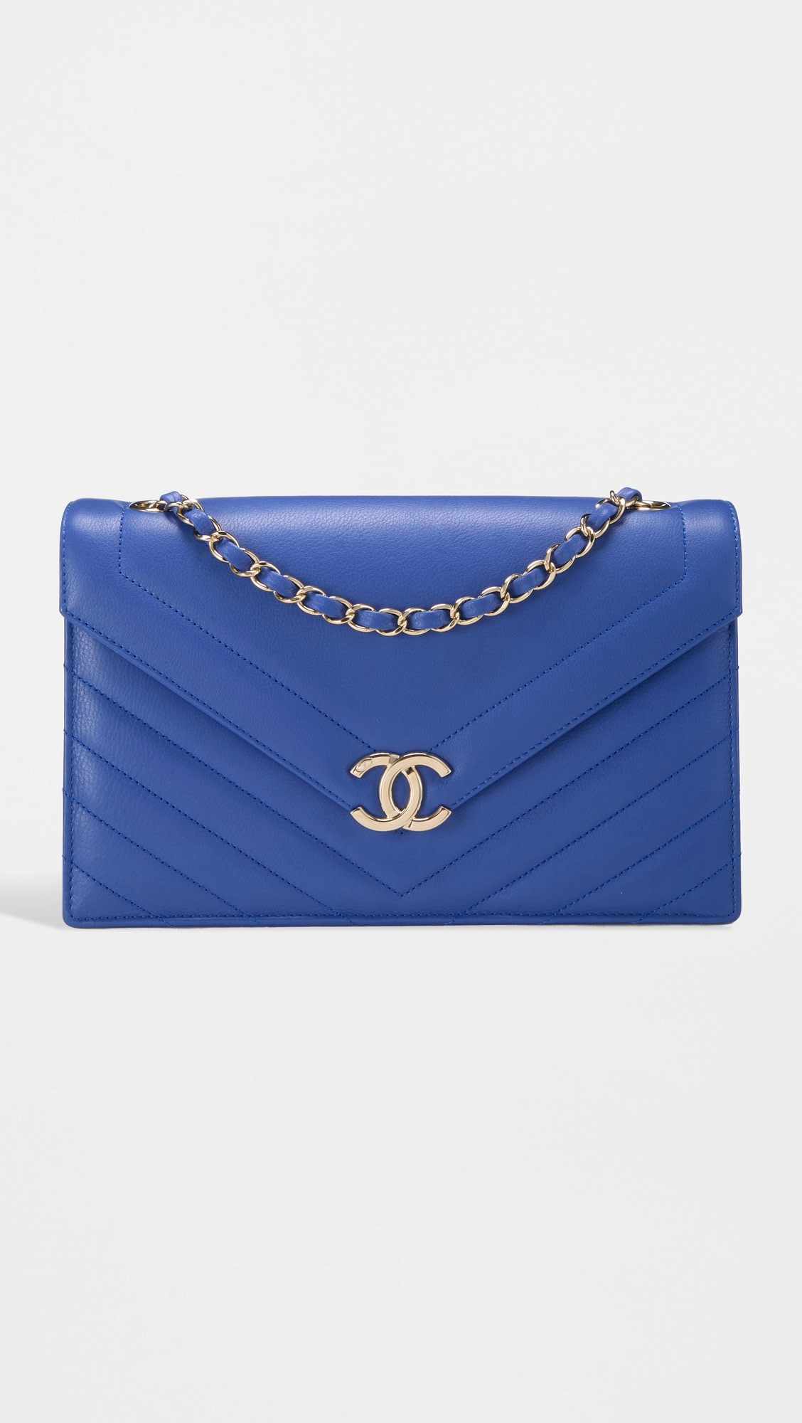 Chanel Lambskin Chevron Envelope Flap Bag 10" | Shopbop