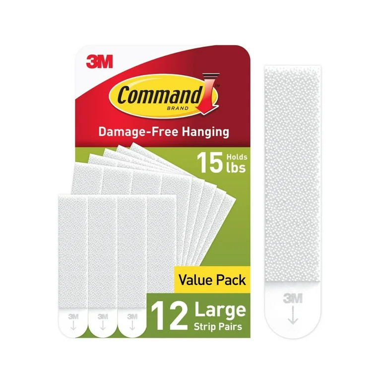 Command Large Picture Hangers, White, Damage-Free Hanging, 12 Pairs | Walmart (US)