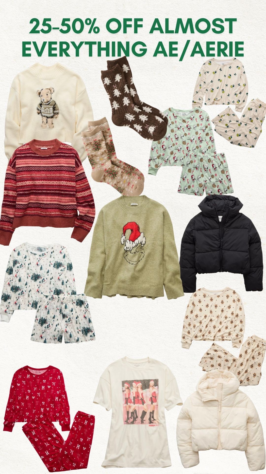 25-50% off almost everything at American Eagle/Aerie through 11/11/25 at 5am EST

#LTKSaleAlert #LTKGiftGuide #LTKHoliday