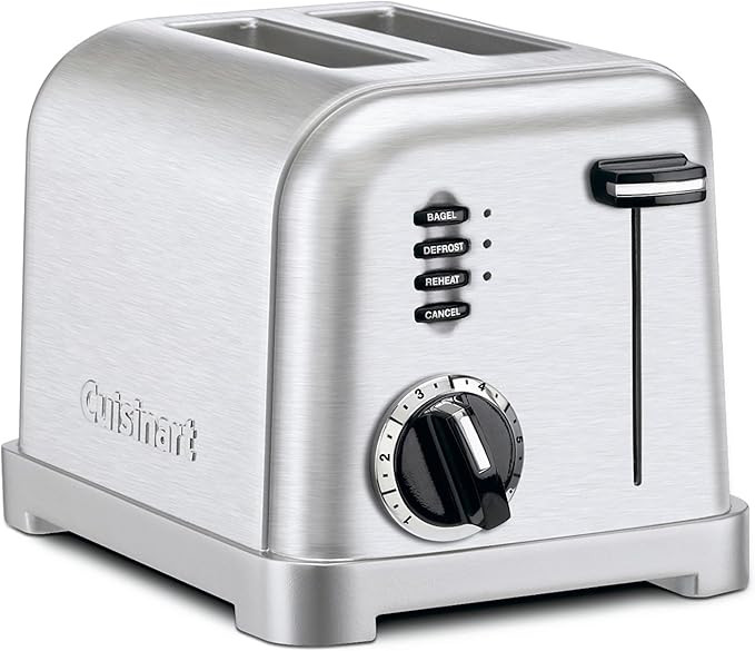 Cuisinart CPT-160P1 Metal Classic 2-Slice Toaster, Brushed Stainless Steel, 6 Shade Settings, 1.5... | Amazon (US)