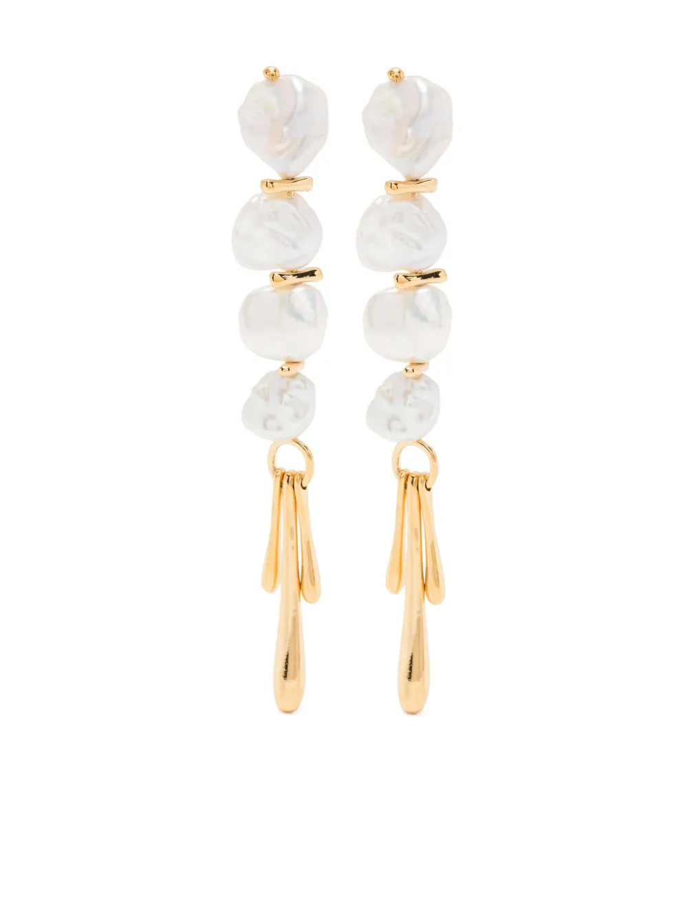 Missoma Keshi pearl sculptural earrings - Gold | Farfetch Global