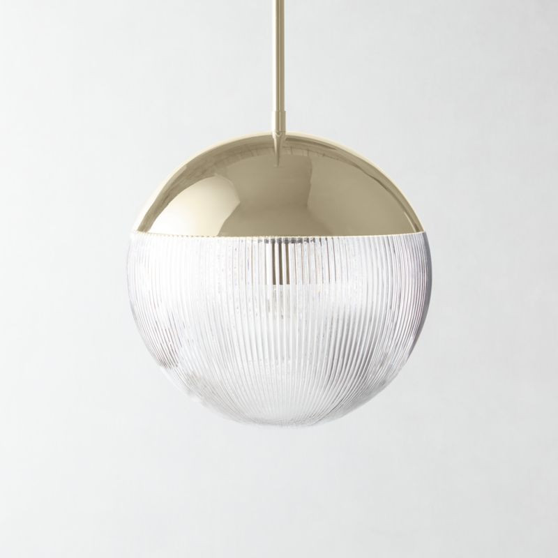 Anezi 12" Champagne and Glass Pendant Light + Reviews | CB2 | CB2