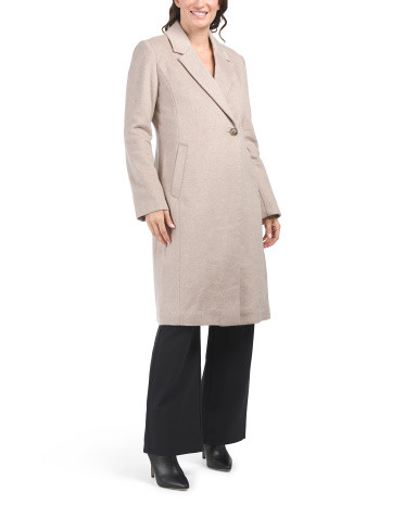 Wool Blend Single Breasted Coat | TJ Maxx