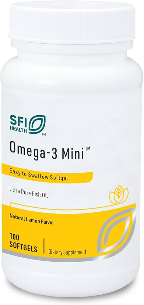 Klaire Labs SFI Health Omega-3 Mini - Ultra Pure, Easy to Swallow Fish Oil Gels for Kids & Adults... | Amazon (US)