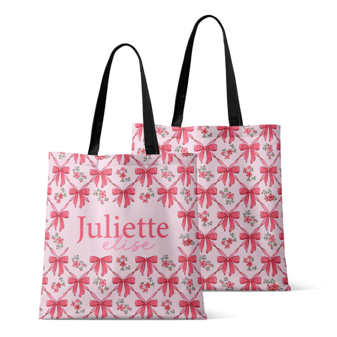 Personalized Tote Bags | Bow Besties | Caden Lane