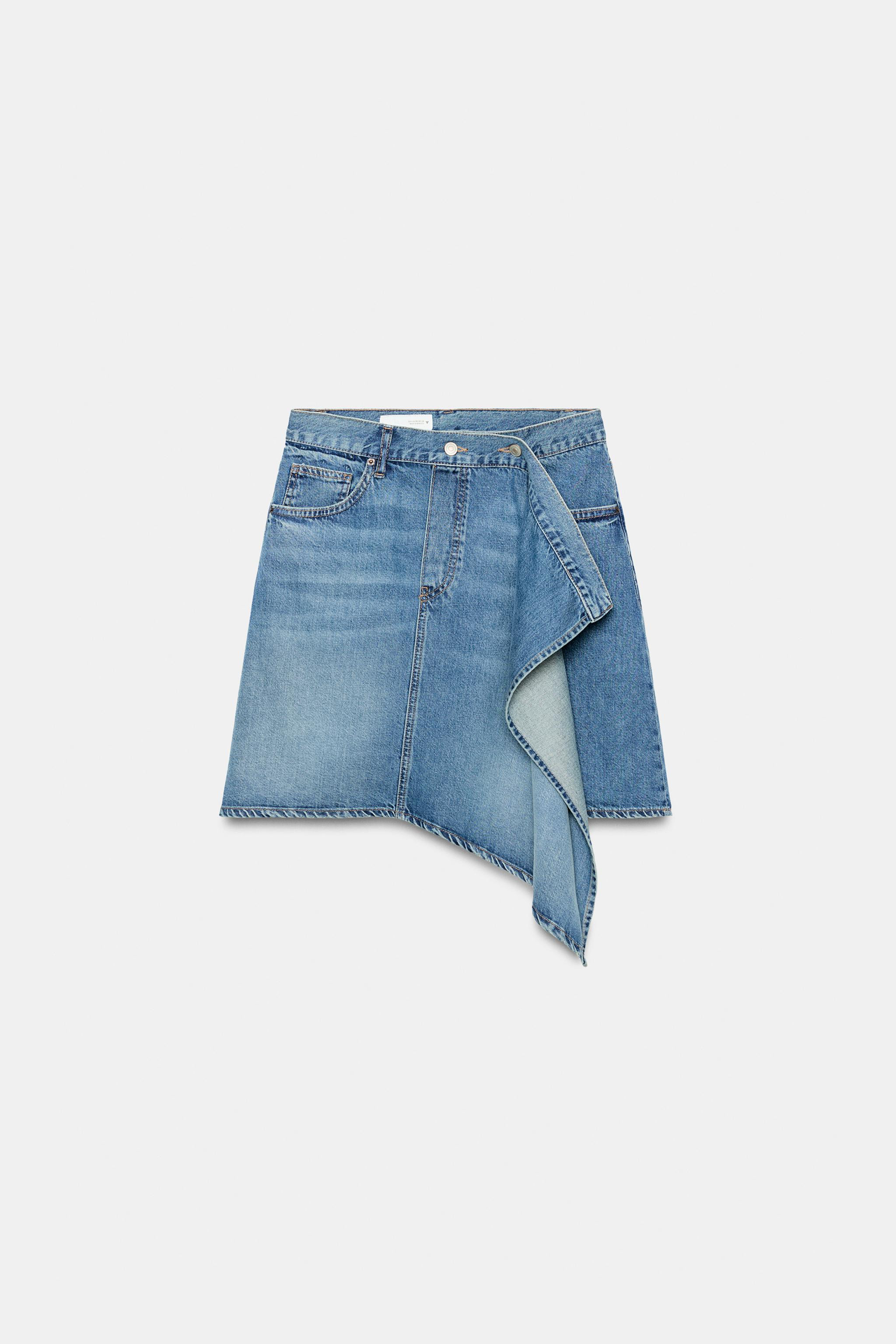 TRF ASYMMETRIC DENIM SKIRT | Zara UK