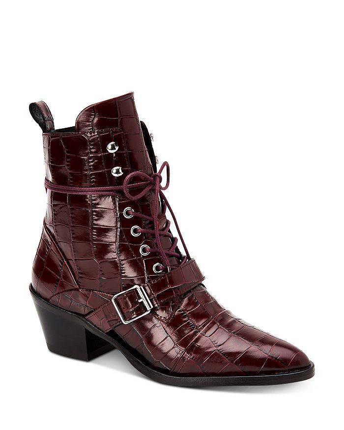 Women's Katy Croc-Embossed Boots | Bloomingdale's (US)