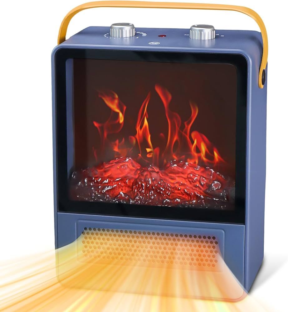 TEMPWARE Electric Fireplace Heater, 1500W Portable Space Heater, Fireplace with Realistic 3D Flam... | Amazon (US)