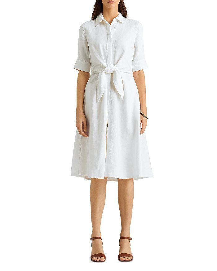 Ralph Lauren Tie Front Shirtdress Women - Bloomingdale's | Bloomingdale's (US)