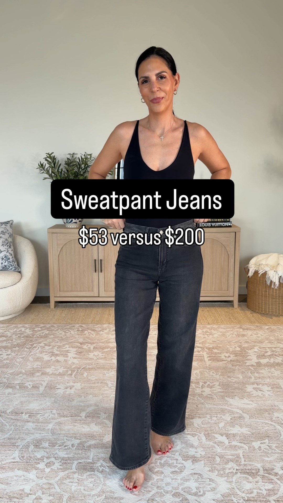 40% off!!! 
They are selling out and they are so amazing!  Lightweight and insanely comfortable 
The $36 sweatpant denim you have been waiting for! 
Size 27 
Left- regular length 
Right - long 
Sweaters are a small 

#LTKTall #LTKU #LTKSaleAlert

#LTKootd #LTKmomlife