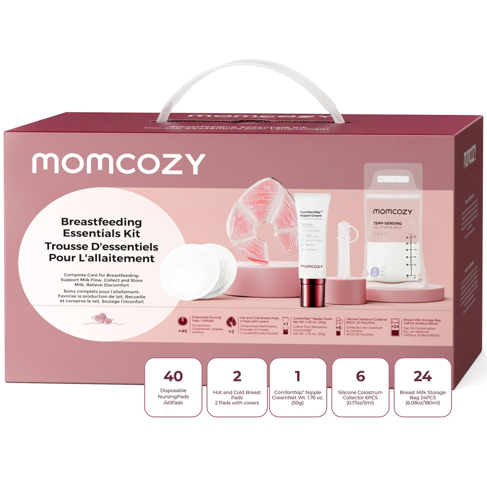 Momcozy 73-Piece Postpartum Essentials Kit for New Moms, Breastfeeding Essentials Set with Nursin... | Amazon (US)