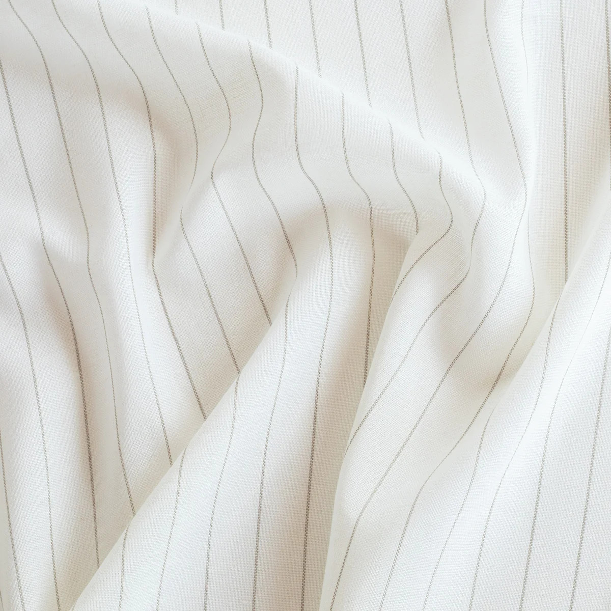 Montauk Pinstripe Sheer Fabric, Natural | Tonic Living