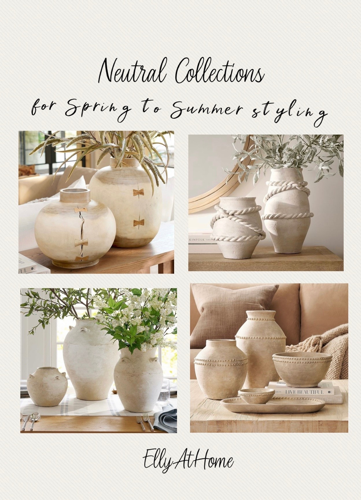 Neutral vase collections with beautiful textures and finishes featured from Pottery Barn, Wayfair, some from my home and more cost friendly options from Amazon 

#LTKSaleAlert #LTKHome