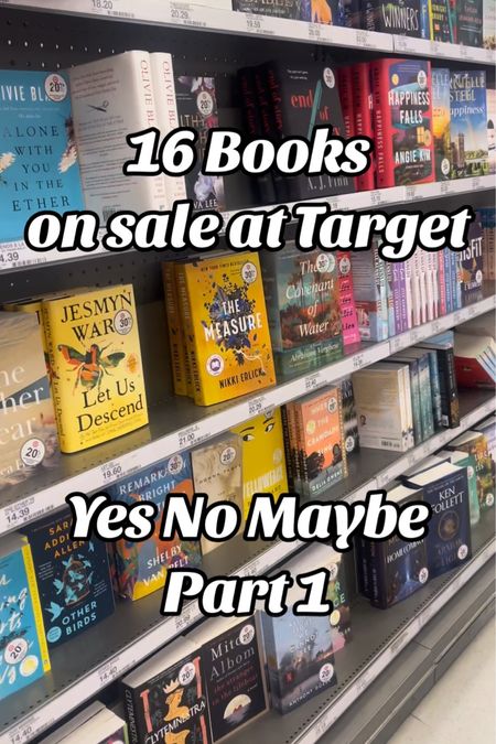 Book Sale at Target! 
Watch my Tik Tok for the full video! 
-
ACOTAR Series - YES
The Lost Apothecary - Yes
Remarkably Bright Creatures - Yes 
The Guest - Probably No
You Shouldn’t Have Come Here - No
Daisy Jones and the Six - Yes
The Inmate - NO
The Seven Year Slip - Yes 
Everyone Here is Lying - Yes 
A Good Girl’s Guide to Murder - Yes 
It Ends with Us - Maybe
It Starts with Us - Maybe 
The Guest List -Yea 
Love and Other Words - Yes 
Lessons in Chemistry - NO
Never - Yes
Fourth Wing - YES
Iron Flame - YES 

 

#LTKxTarget #LTKsalealert