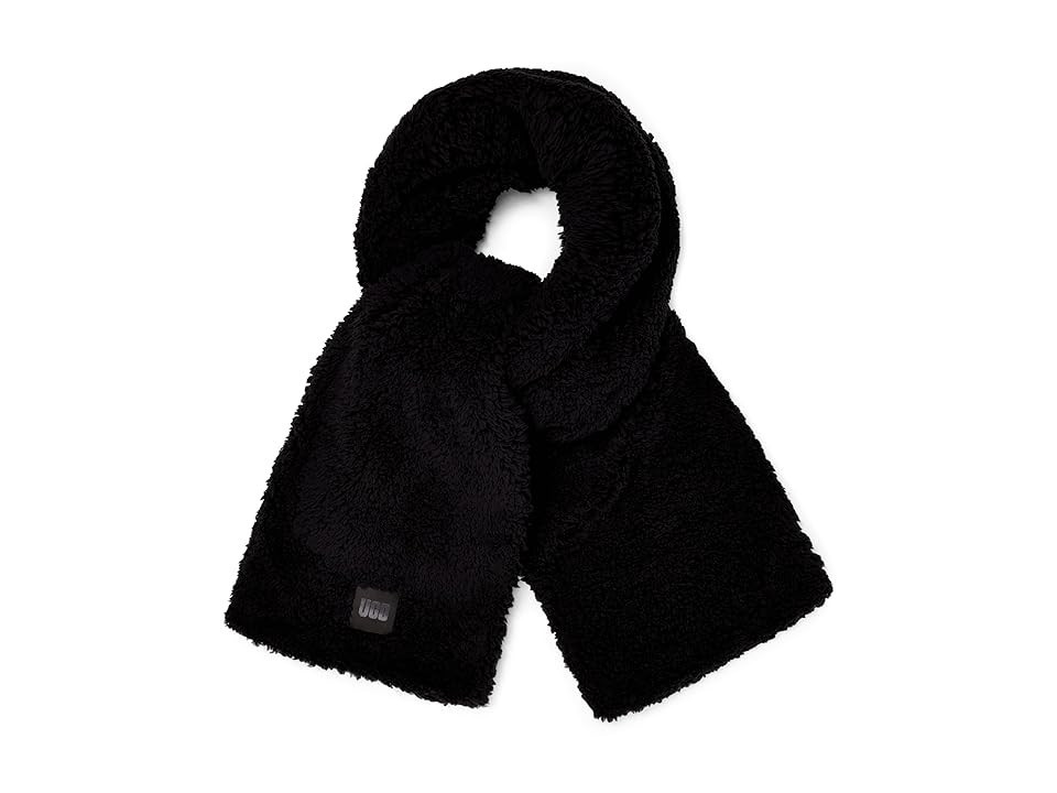 UGG Sherpa Oversized Scarf (Black) Scarves | Zappos