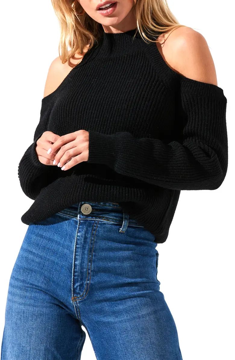 ASTR the Label Cold Shoulder Mock Neck Sweater | Nordstrom | Nordstrom