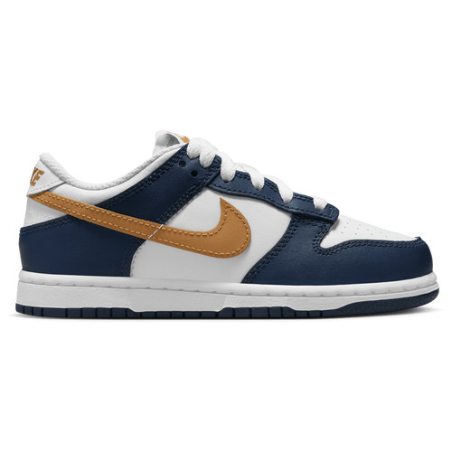 Boys Preschool Nike Nike Dunk Low - Boys' Preschool Shoe Wheat/Navy/White Size 02.5 | Kids Foot Locker (US)