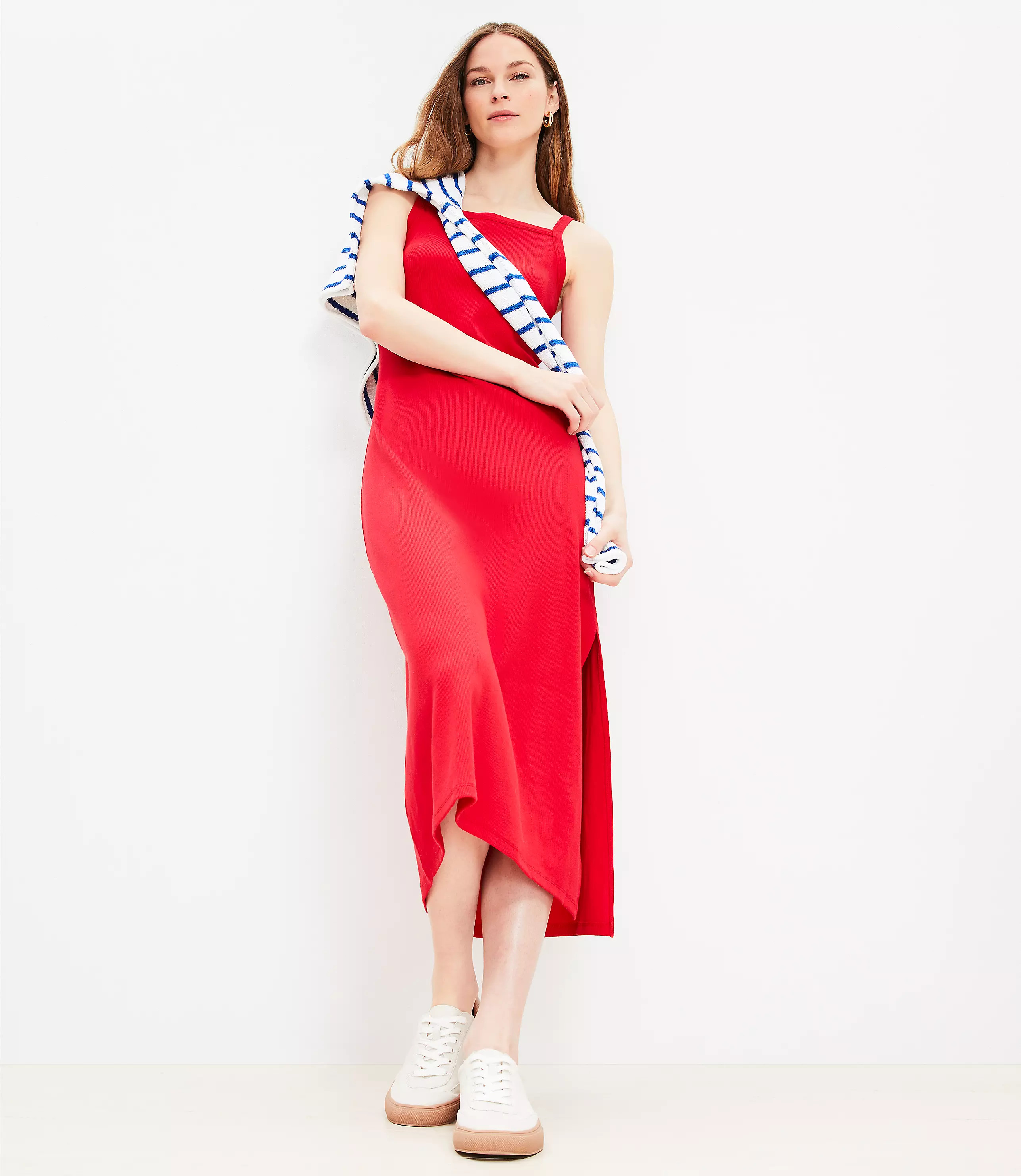 Ribbed Bra Maxi Dress | LOFT