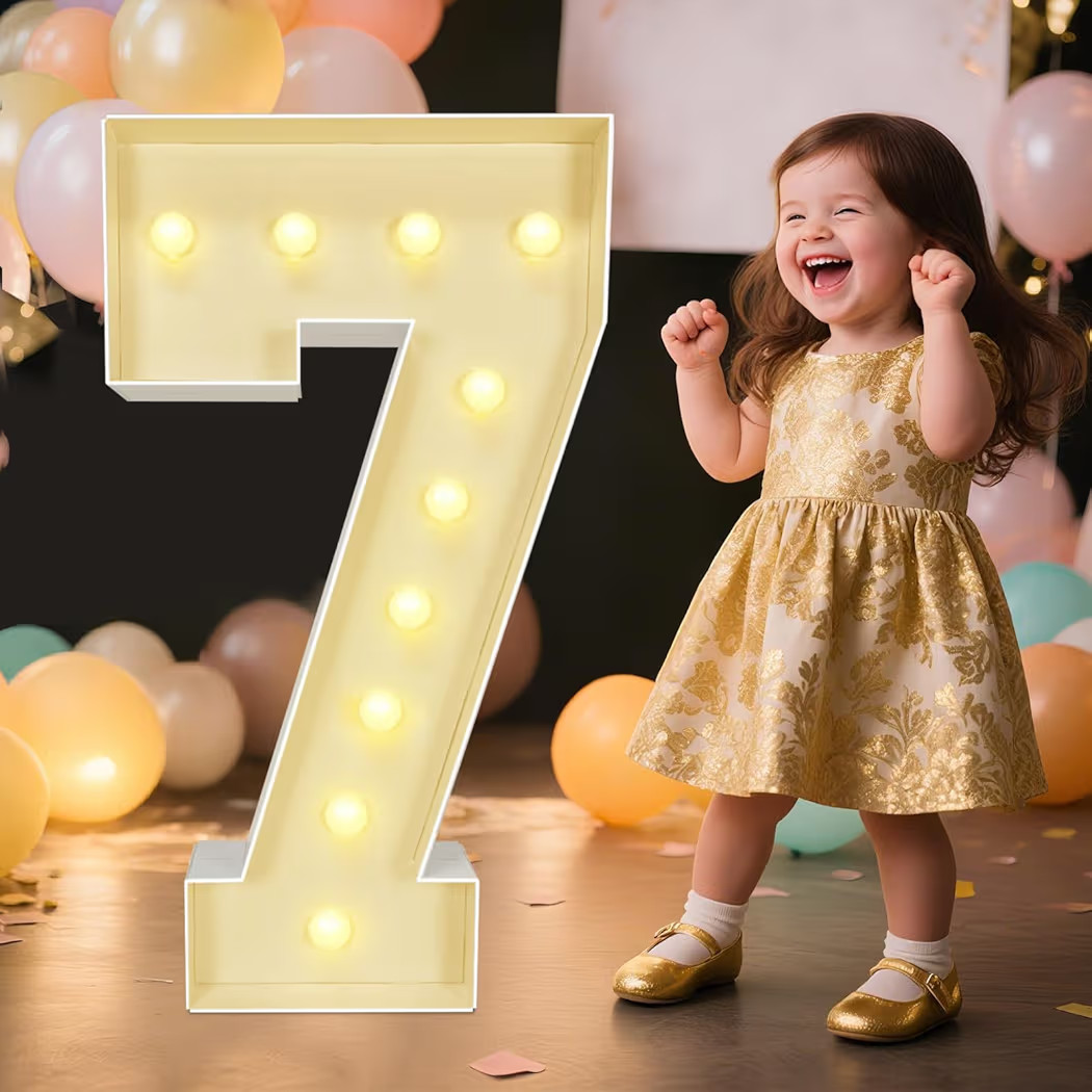 Marquee Light Up Numbers: 3FT Large Decorative Letters Signs for Party Decorations Baby Shower Bi... | Amazon (US)